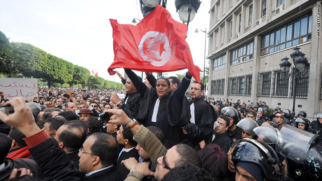 Protests In Tunisia. In Tunisia#39;s capital